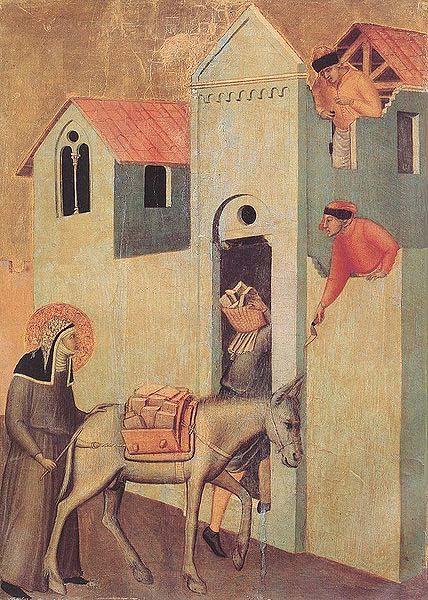 Pietro Lorenzetti Saint Humility Transports Bricks to the Monastery France oil painting art